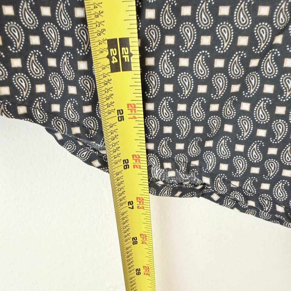Wrangler Wrancher Pearl Snap Shirt L Paisley Print Cowboy Western Button Up - Picture 6 of 7